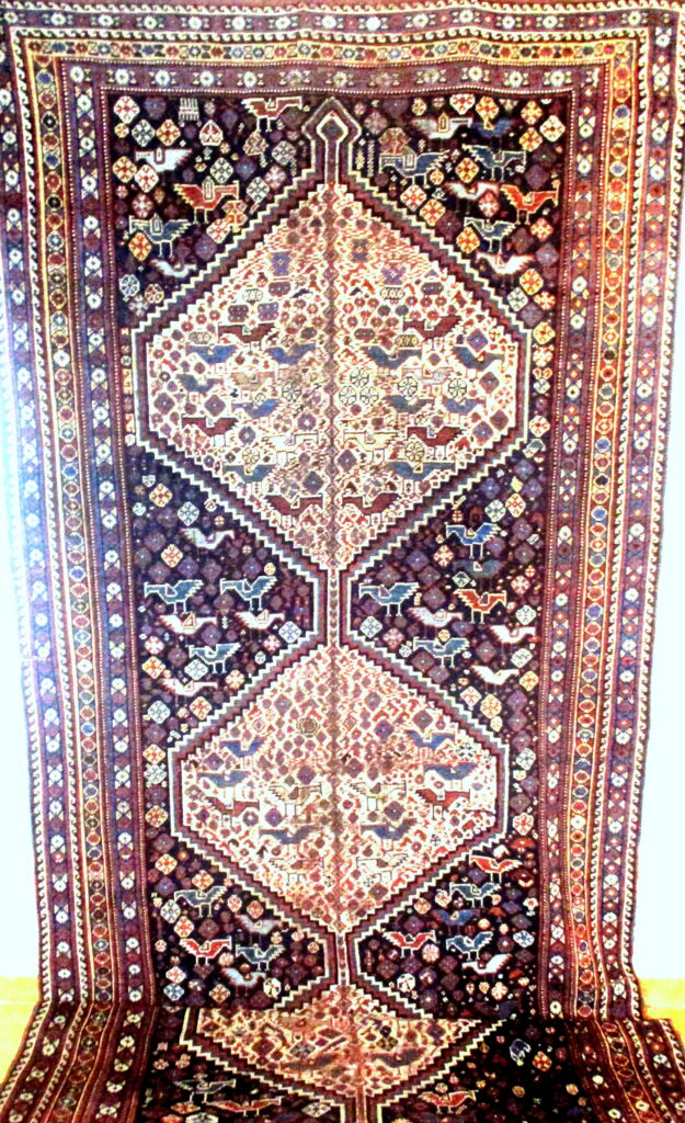 ANTIQUE KASHKAI RUG FROM THE KHAMSEH CONFEDERENC