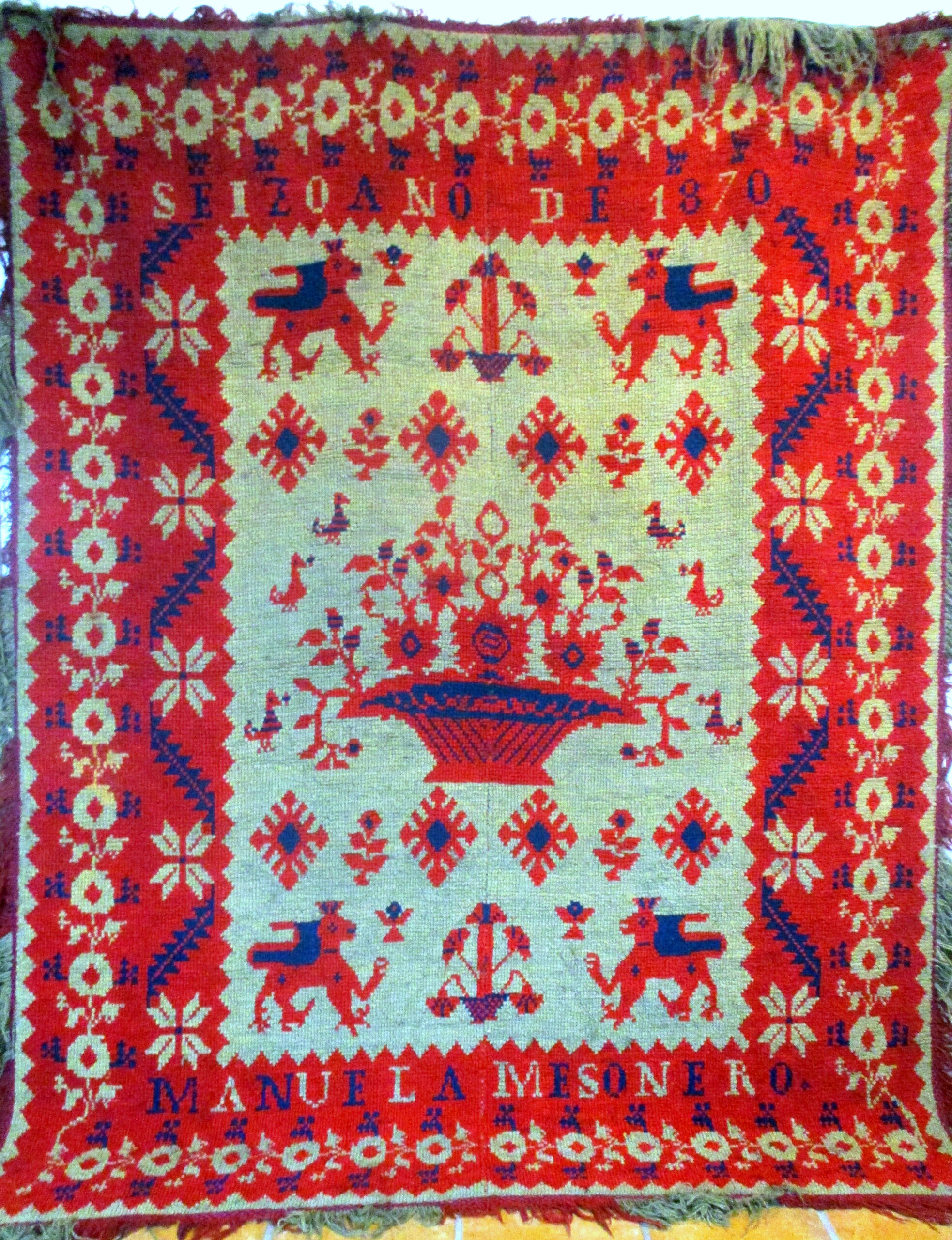 A VERY RARE RUG FROM THE ALPUJARRAS MOUNTAIN RANGE IN SOUTHERN SPAIN