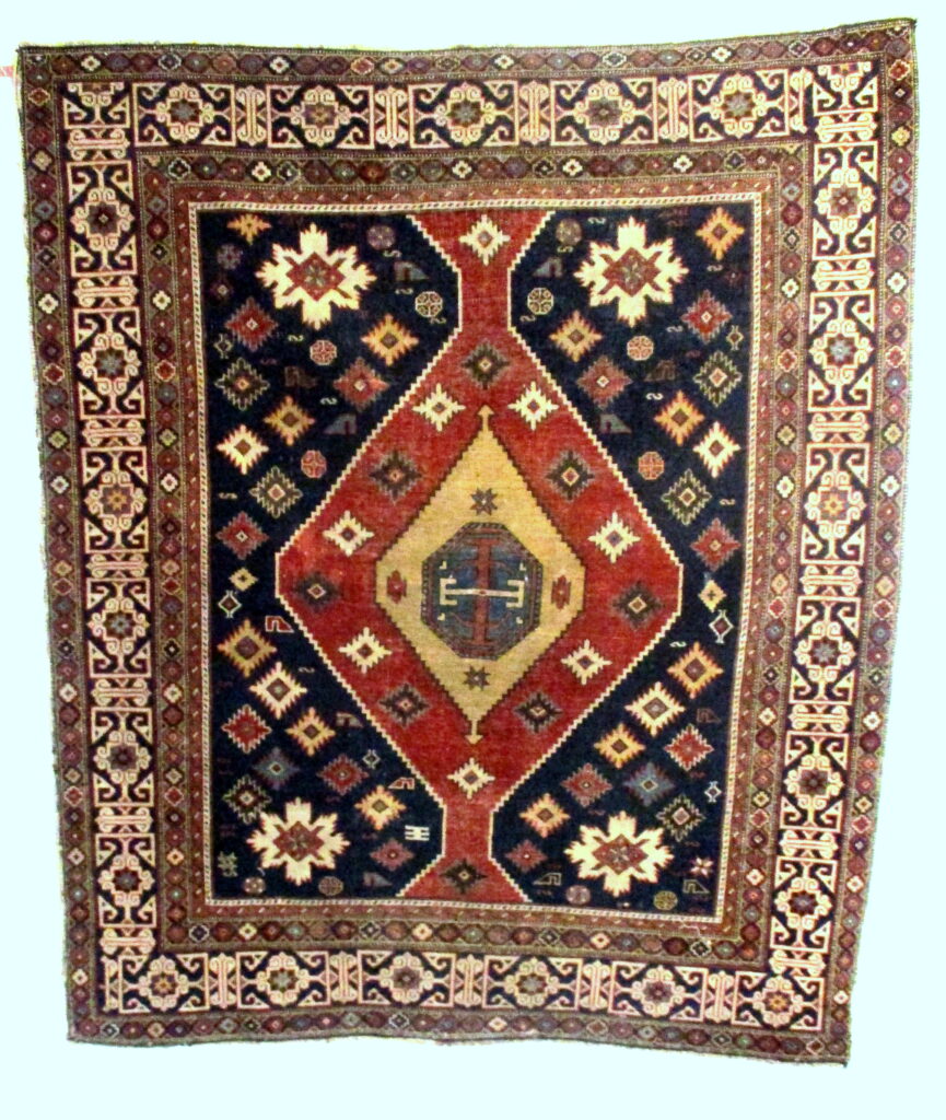 RARE ANTIQUE SHIRVAN RUG f